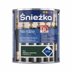 Śnieżka Gruntoemalia Na Rdzę struktura metaliczna ciemna zieleń 650 ml