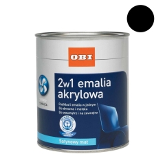 Emalia akrylowa 2w1 satynowa mat czarny 500 ml