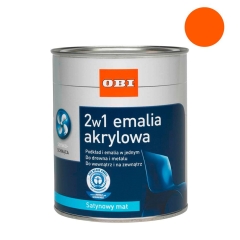 Emalia akrylowa 2w1 satynowy mat pomarańczowy 500 ml