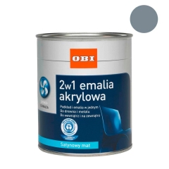 Emalia akrylowa 2w1 satynowy mat szary 500 ml