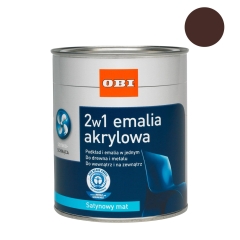 Emalia akrylowa 2w1 satynowy mat czekoladowy brąz 500 ml