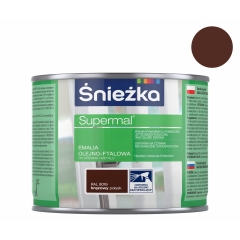 Śnieżka Emalia Supermal olejno-ftalowa brązowy RAL8016 400 ml
