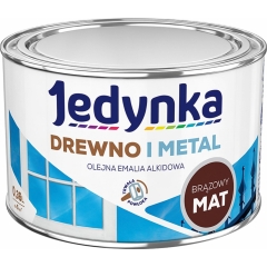 Jedynka Emalia alkidowa do drewna i metalu matowa brązowa 360 ml