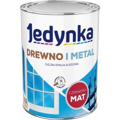 Jedynka Emalia alkidowa do drewna i metalu mat czerwona jasna 900 ml