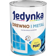Jedynka Emalia alkidowa do drewna i metalu mat żółta jasna 900 ml