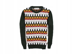 *W Tu Clothing Mens Sweater Christmass Pattern S