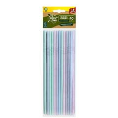 Słomki papierowe ZIELONY DOM 40 szt.