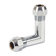 TYCNER Kolano chromowane z zaciskami 10 mm x 10 mm