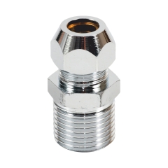 TYCNER Łącznik chromowany z zaciskiem 3/8"GZ x 10 mm