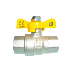 Invena Zawór gazowy z motylkiem GW/GW 1/2"