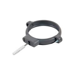 Uchwyt plastikowy do rur 75 mm, szary