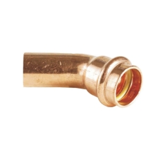 Hydroland Łuk jednokielichowy 22 mm 45° Press Gas