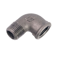 OPAL Kolano nakrętno - wkrętne A4 NR7 czarne 1/2" 90 st.