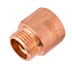 Invena Przedłużka GW/GZ mosiądz 1/2" x 20mm