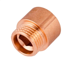 Invena Przedłużka GW/GZ mosiądz 1/2" x 15mm