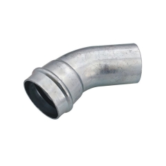 Hydroland Łuk jednokielichowy 15 mm 45° Press Carbon