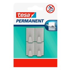 Tesa Haczyk prostokątny S stal szczotkowana 4 sztuki
