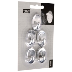 Yoka home Haczyk pojedynczy Glito chrom 5 sztuk