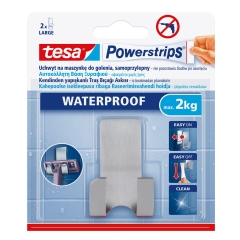 Tesa Uchwyt Powerstrips na maszynkę do golenia samoprzylepny stal nierdzewna