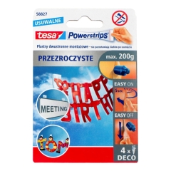 Tesa Plastry dekoracyjne Powerstrips 4 sztuki