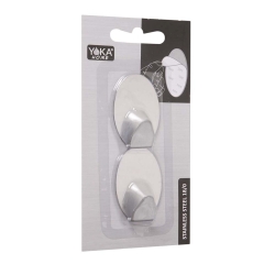 Yoka home Haczyk pojedynczy Sake stal szczotkowana 2 sztuki