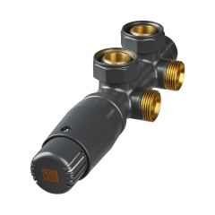 Zestaw termostatyczny DUO-PLEX prawy 3/4" RAL 7106 LUXRAD