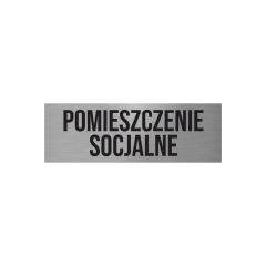 Znak informacyjny POMIESZCZENIE SOCJALNE 5 x 15 cm