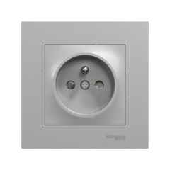 Gniazdo pojedyncze Miluz Ed aluminum SCHNEIDER