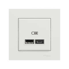 Gniazdo USB A+C Miluz Ed biały SCHNEIDER ELECTRIC