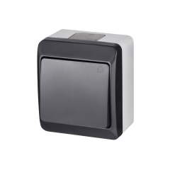 Przycisk dzwonek IP44 Szary/antracytowy ELEKTRO-PLAST