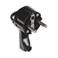 Wtyczka PŁASKA 16 A 199464 CZARNA Z UCHWYTEM ZENITECH