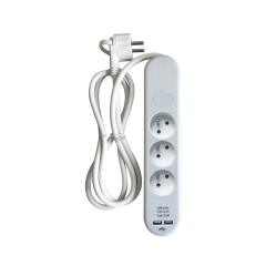 Przedłużacz listwowy z wyłącznikiem 3x2P 2xUSB 1.5 m LEXMAN