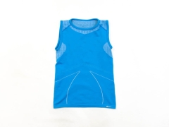 B Nike Running Womens Sport Shirt Top Blue L