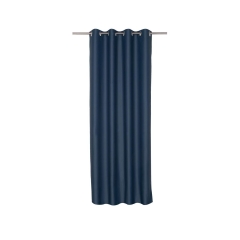Zasłona blackout Alycia granatowa 140 x 280 cm na przelotkach Inspire