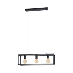 Lampa wisząca Eldrick czarna 3 x E27 Inspire