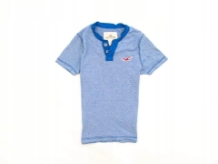 *E Hollister Mens T-shirt Henley Stripes Tee size S