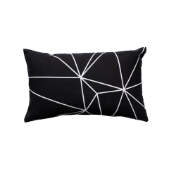 Poduszka bawełniana Vertos czarna 50 x 30 cm