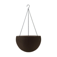 Doniczka wisząca śr. 35 cm HANGING brązowa SPHERE KETER