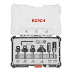 Zestaw frezów 6 elementów BOSCH do frezarek 8mm