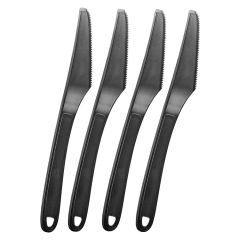 Noże 4 szt. czarne plastikowe