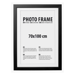 Ramka fotograficzna czarna 70x100cm do zawieszenia