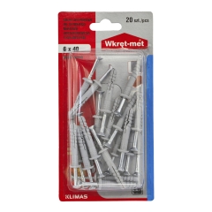 Kołek do szybkiego montażu z kołnierzem 6x40 mm