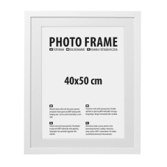 Ramka fotograficzna biała 40x50cm do zawieszenia