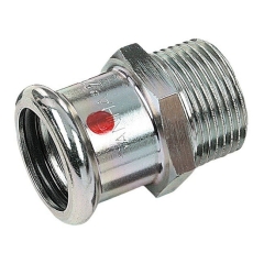 Nypel redukcyjny stalowy Sanha gwint zewnętrzny 22 mm x 3/4''