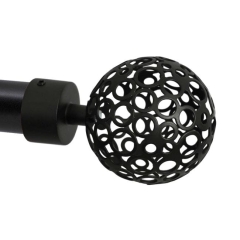 Zakończenie karnisza kula Multi 19 mm czarny