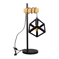 Lampa stołowa Polux Sweden Wood 1 x 20 W E27