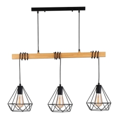 Lampa wisząca Polux Vigo Wood 3 x 20 W E27