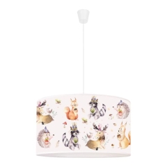 Lampa wisząca 1 x E27 zwierzątka leśne