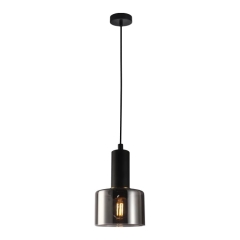 Lampa wisząca Santia 1 x 40 W E27 czarna/brązowa