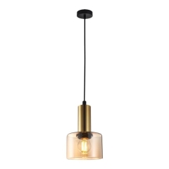 Lampa wisząca Santia 1 x 40 W E27 brązowa/amber
